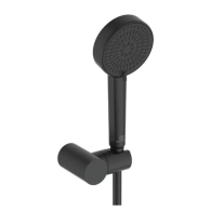 IDEALRAIN, NEGRU MAT, SET DE DUS CU SUPORT, PARA ROTUNDA, FI 10CM, 3 JETURI, FURTUN 175CM, BE153XG